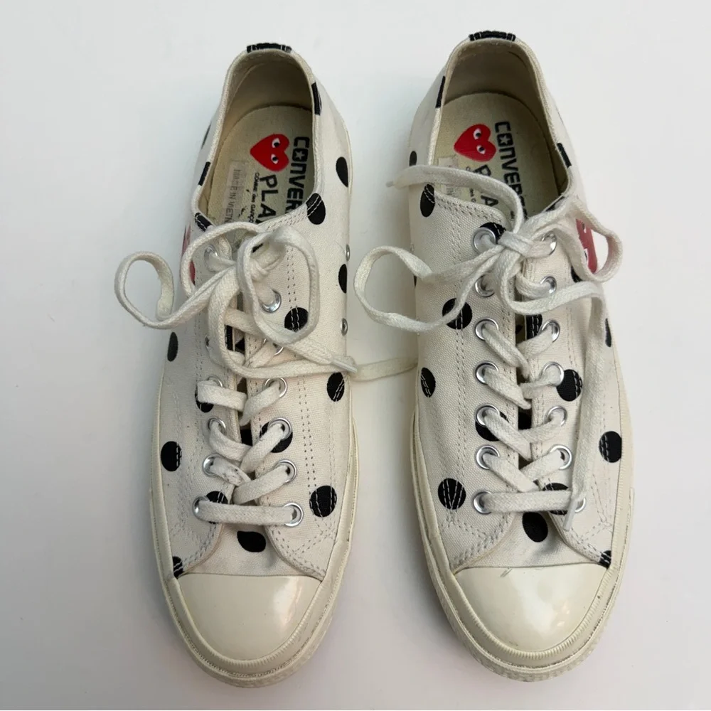 Comme des Garçons PLAY x Converse Chuck Taylor Low-Top Sneakers, Women Size 10 - Picture 3 of 8